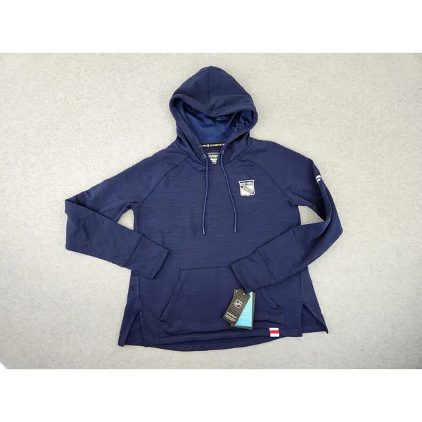 Womens Medium New York Rangers Hoodie Fanatics Pro NHL Hockey Pullover Cool Core - Image 2