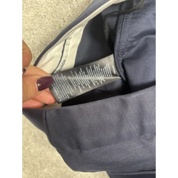 tory burch navy leg snap button mini flare crop trouser 6 Pockets Zip Button‎ - Image 3