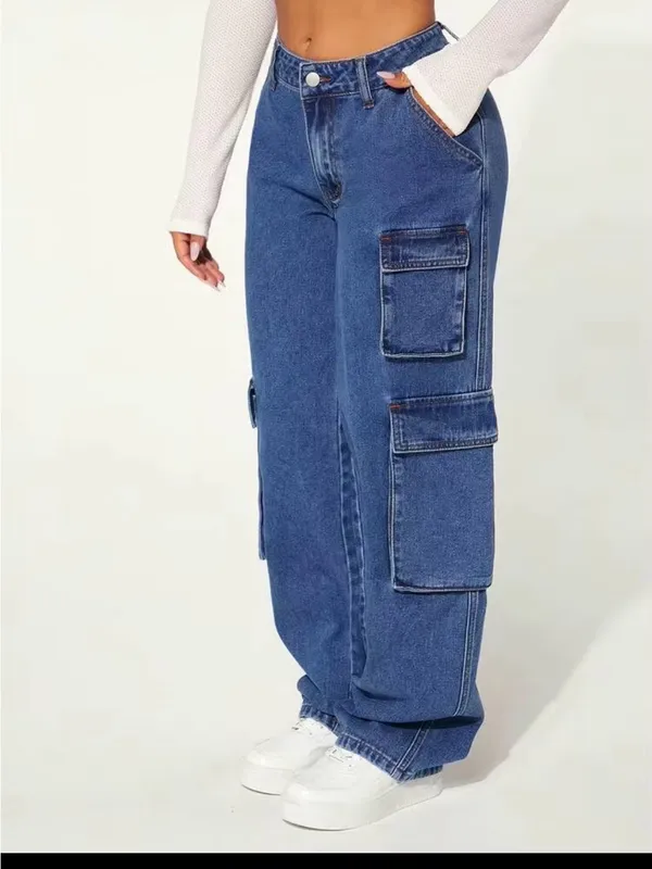 SHEIN SXY Flap Pocket Side Cargo Jeans - Image 10