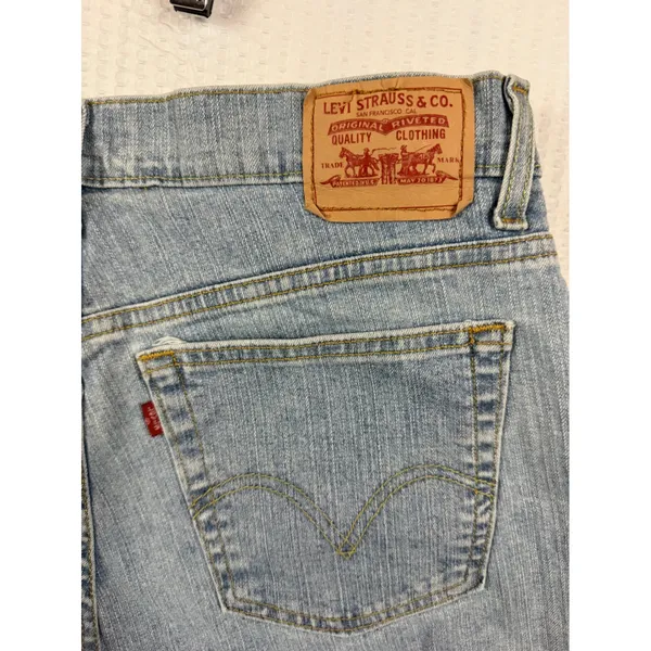 VTG 2006 Levi's 550 Women's 14M Relaxed Fit Jeans Stretch Denim Medium Wash Y2K - Image 4