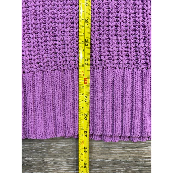 Aerie Chunky Turtleneck Sweater Purple Long Sleeve Knit Women's Small - Image 5