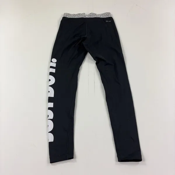Nike Pro Dri-FIT Leggings Womens Small Black Compression Just Do It Graphic - Image 5