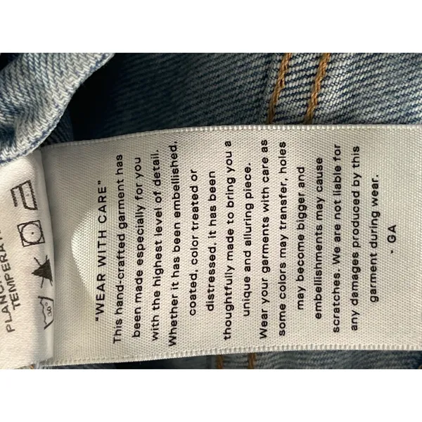 Good American Flare Jeans Women 10/30 Light Wash Distressed Raw Hem High Rise‎ - Image 13