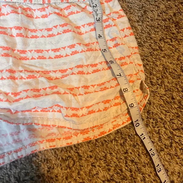 Aerie White & Coral Striped Shorts XXLTG‎ Extra Extra Large Lounge Casual - Image 5