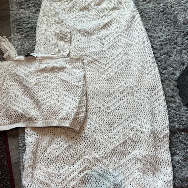 Freshman 1996 2 piece crochet‎ set L Size L - Image 6