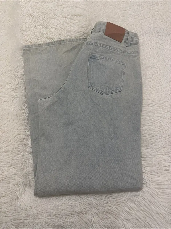 White Fox Boutique Light Blue Acid Wash Jeans - Image 2