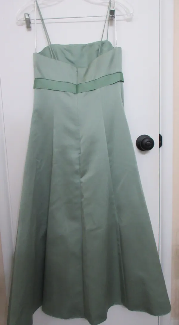David’s Bridal Sage Green Dress - Image 2