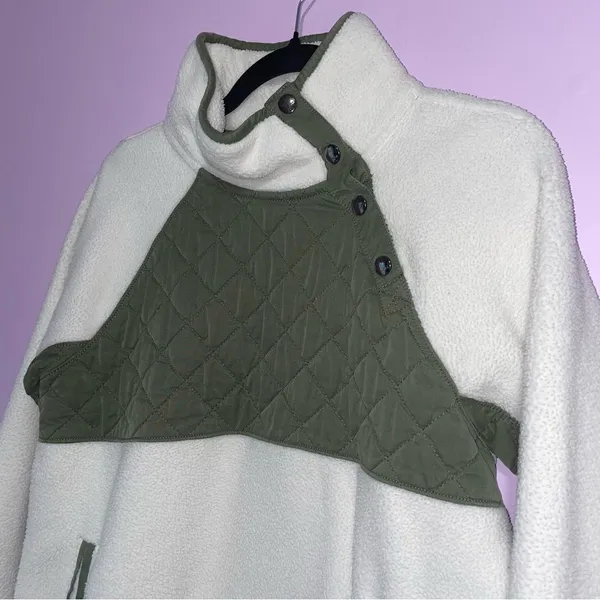 Abercrombie & Fitch Asymmetrical Half Snap Fleece Pullover Women S Gorpcore - Image 3