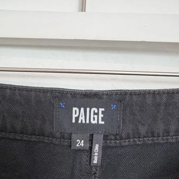 Paige Iris Skirt Size 26 Black‎ Nightingale Denim Lace Up Tie Minimalist Grunge - Image 3