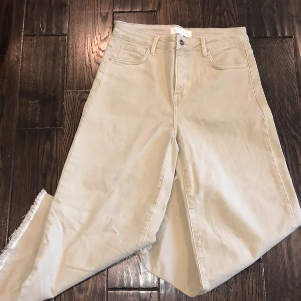 Risen tan wide leg jeans size 9/29 - Image 5
