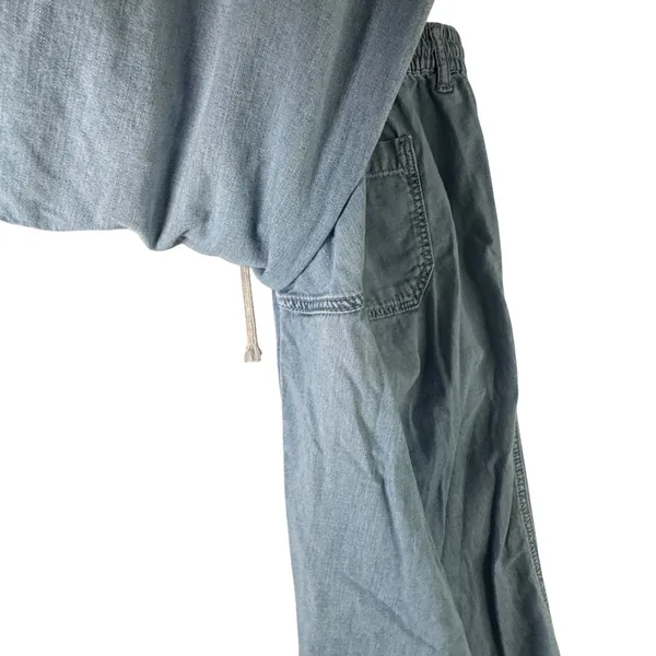 Torrid Feel The Fit Chambray Wide Leg Pull On Pants Drawstring Women 00 10 12 XL - Image 10