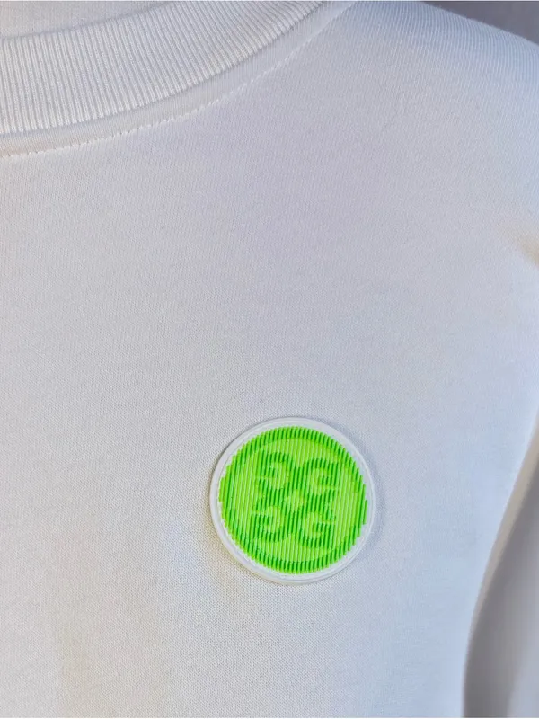 G/FORE Coordinates French Terry Oversized Pullover Sweatshirt White Sz L🧡 Size L - Image 8
