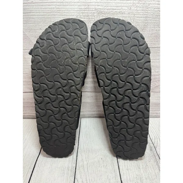 BIRKENSTOCK Franca Triple Strap Slide Sandals EU 42 Black - Image 10