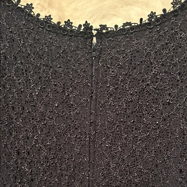 Alex Evenings Black Textured Maxi Dress Size 4 - Image 6
