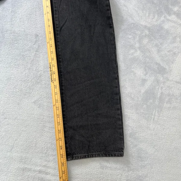 Levis 94‎ Baggy Jeans Womens 25x31 Mid Rise Straight Leg Black Wash Effortless - Image 9