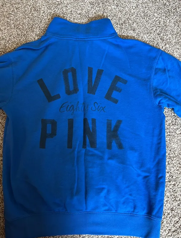 PINK Victoria’s Secret Blue Half-Zip - Image 5