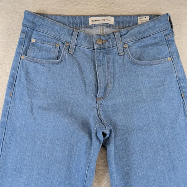 Denim Forum Aritzia Joni Straight Leg Jeans True Super Light Blue 28 129296 - Image 6