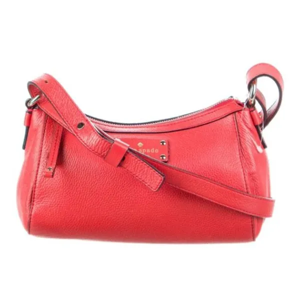 KATE SPADE Berkshire Road Gabriella Leather Crossbody/ Shoulder Bag Red - $298. - Image 12
