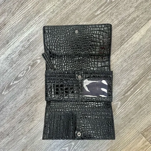Kenneth Cole Reaction black patent leather wallet - Image 5