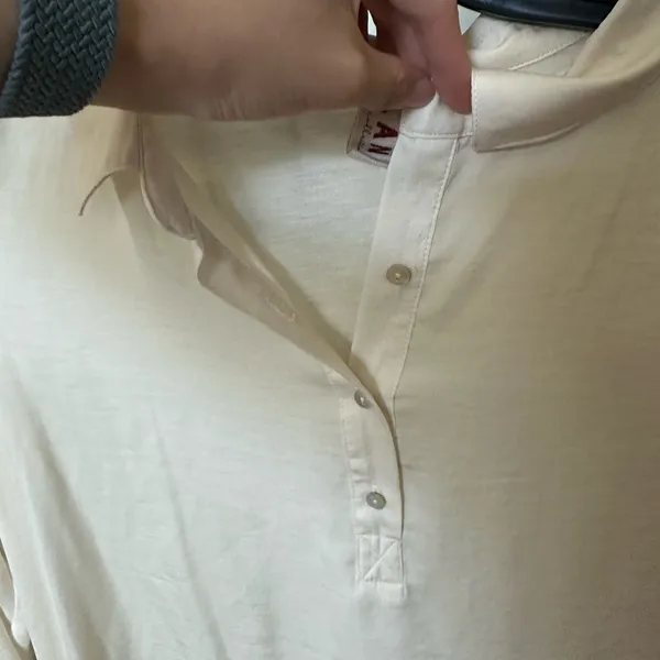 last chance Dolan Cream Button Down Shirt with Notched Collar - Image 4