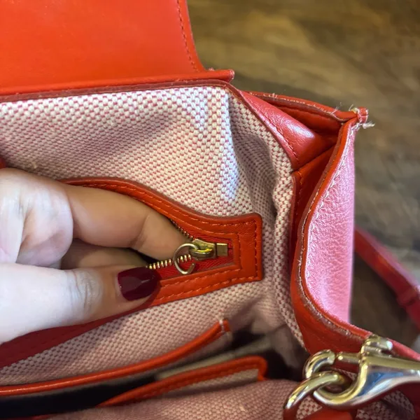 Dooney & Bourke orange red crossbody hand bag - Image 11