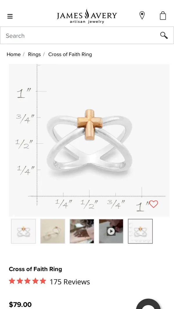 James Avery Ring Cross - Image 3