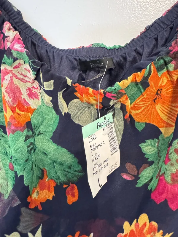 Papaya Maxi Floral Dress Size L - Image 3