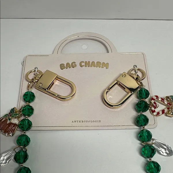 Anthropologie Holiday Icons Pearl Bag Charm #1004 - Image 3