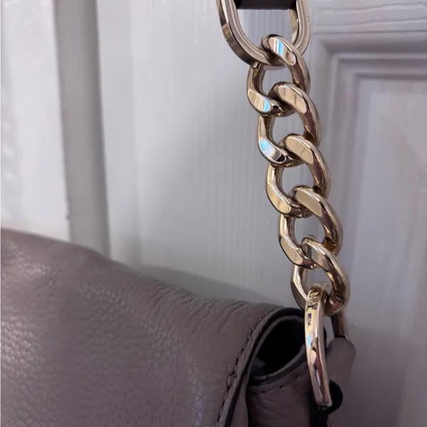 Michael Kors Brown Shoulder Bag with Gold Accents - Image 8