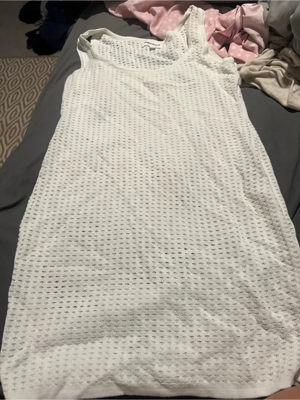 Superdown Talulah White swimsuit Cover up Knit Mini size M - Image 8