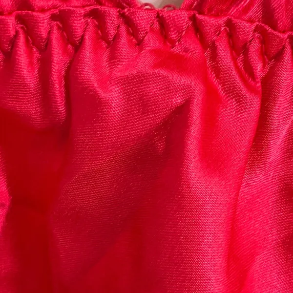 Victoria's Secret Red Satin Lace Trim Babydoll Camisole Top Size‎ Large - Image 3