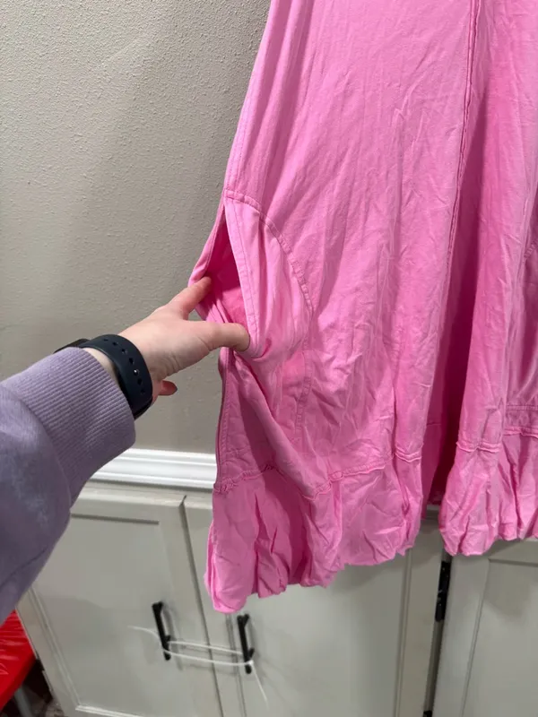 Daily Practice Anthropologie Bubble- Hem Dress Pink - Image 5