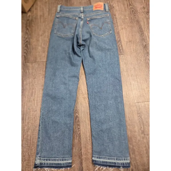 Levi's Wedge Straight 27 Button Fly Women's Denim Jeans 26x27 - Image 6