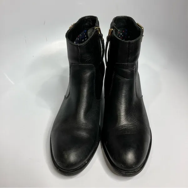 Tommy Hilfiger gold buckle Parson‎ boots black leather size 39 - Image 6