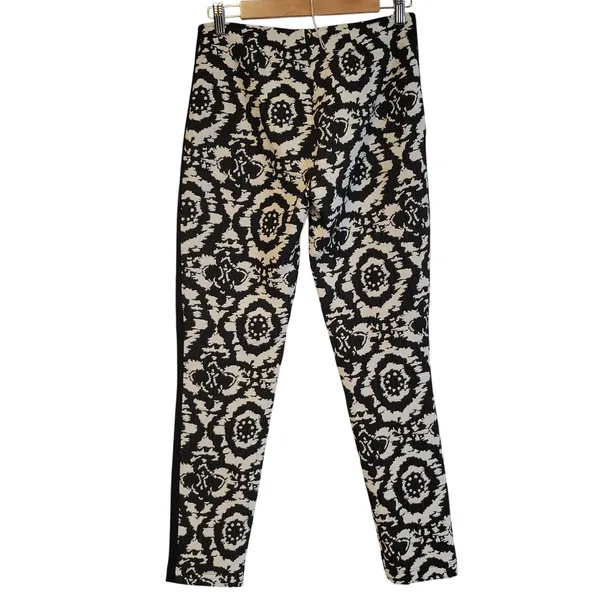 Bandolera Ikat Brocade Pants‎ Womens Indie Artsy Whimsigoth Black White EU36 US6 - Image 2