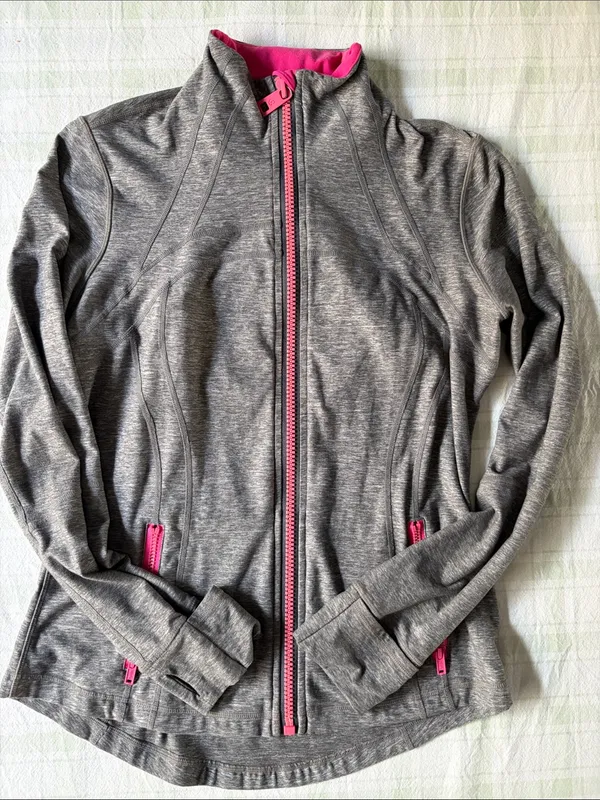 Lululemon Define Gray & Pink Active Zip-Up Jacket - Image 7