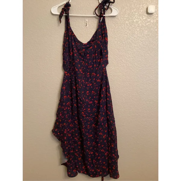 Reformation Belinda Anaheim Midi Dress Two Piece Set Navy Blue and Cherry 12 - Image 3
