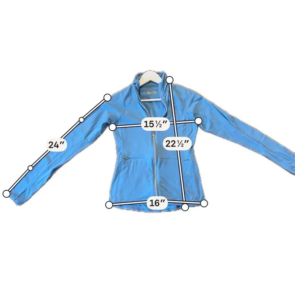 Lilly Pulitzer luxletic kapri striped zip up hoodie size xxs - Image 7