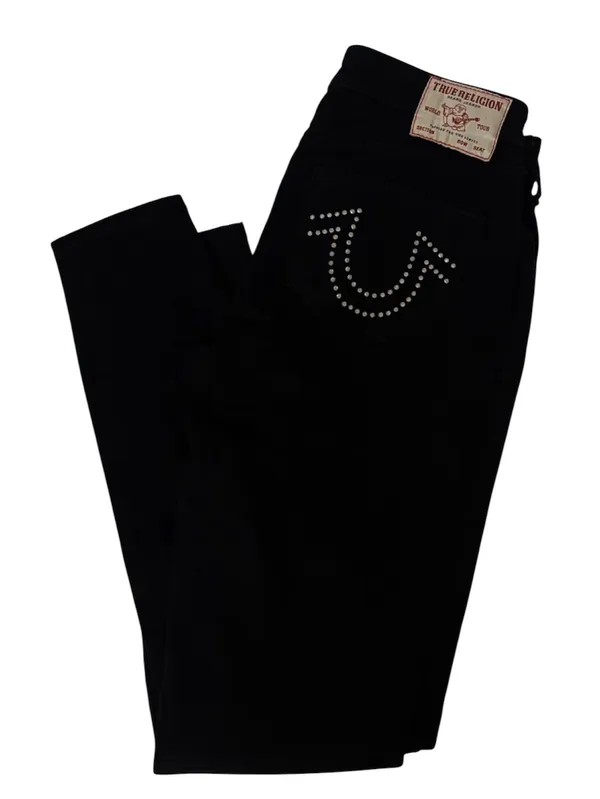 True Religion Jennie Super Skinny Curvy Mid-Rise Crystal - Image 3