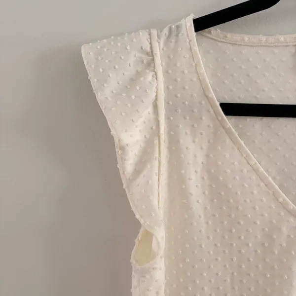 J. Crew Cream Textured V-Neck Tank Top - Image 5