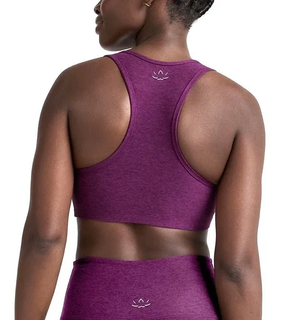 Beyond Yoga Sports Bra Lift Your Spirit Spacedye Aubergine-Beet Racerback Size S - Image 2