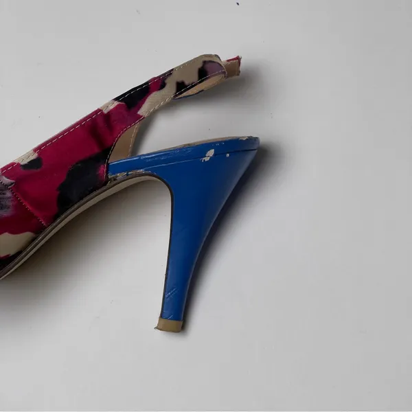 Multicolor Open Toe Heels 7.5 Pink - Image 4