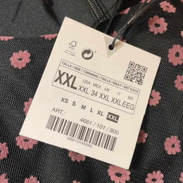 NWT Zara Bloggers Fav Puff Sleeve Sheer Textured Floral Dress XXL - Image 6