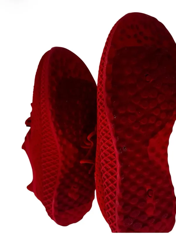 PONY Tempo Red Knit Sock Sneakers Women’s Size 6 Like New - Image 4
