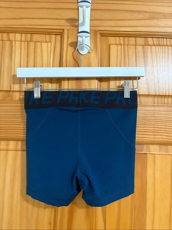 Nike Pro Dri-Fit Size Small Blue Spandex Athletic Shorts - Image 2