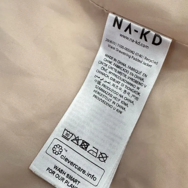 NA-KD Waist Drawstring Padded Jacket Large - Image 9
