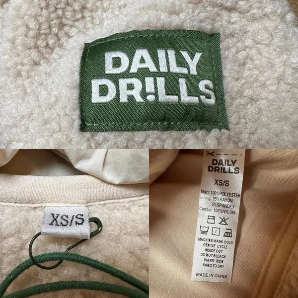 NWT Cozy Quarter Zip in Sand Tan Sherpa Fleece Size XS/S - Image 15