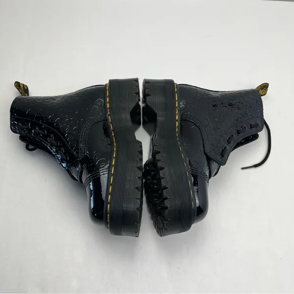 Dr. Martens Sinclair Leopard Emboss Patent Leather Platform Boots‎ Womens 5 NWOT - Image 7