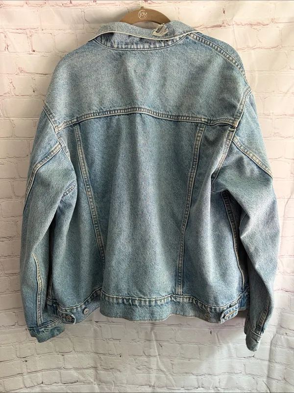 Old Navy Light Blue Distressed Denim Jacket - Woman’s Size XL - Image 3