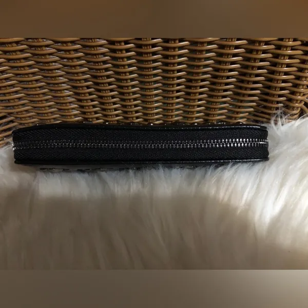 NEW Black Studded Zip Around Wallet - Image 7